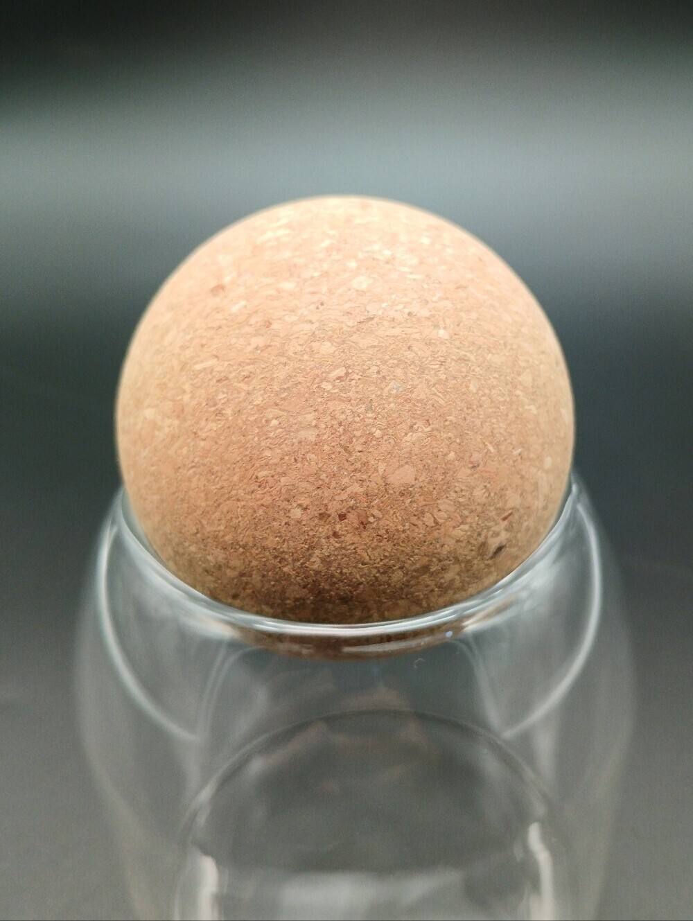 Cork Top Glass Jar - Clear Glass with Natural Cork Lid - Picture 2 of 8